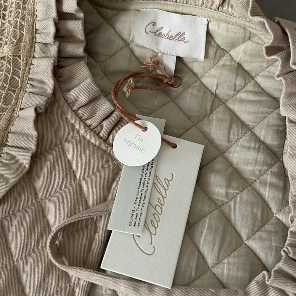 BNWT Cleobella Quilted Frida Jacket in Oatmeal - Picture 6 of 6